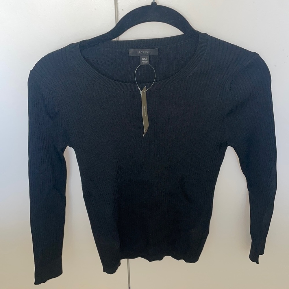 J. Crew Black Long Sleeve Top